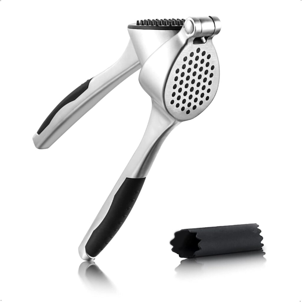 Premium Garlic Mincer with Ergonomic Grip Handle